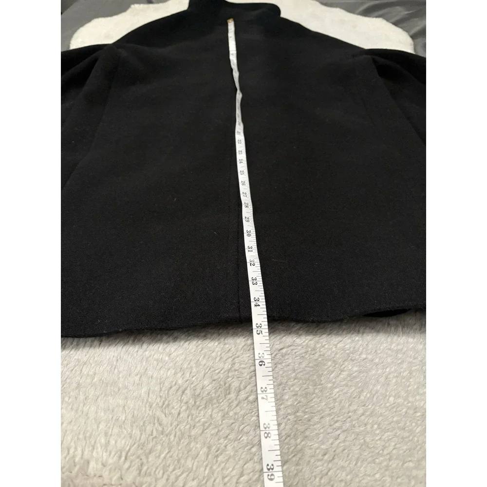 J Crew Nello Gori Women's Wool Black Peacoat Jacket Size 4 Zip Button - Picture 5 of 9